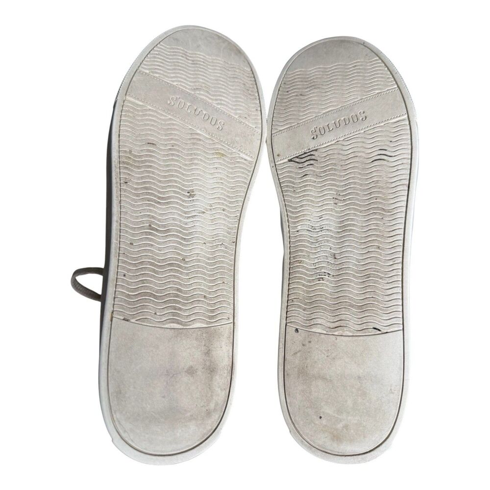 Soludos Ibiza Classic Leather Lace-Up Sneakers White Size EU 40.5 US 10 - Picture 7 of 8
